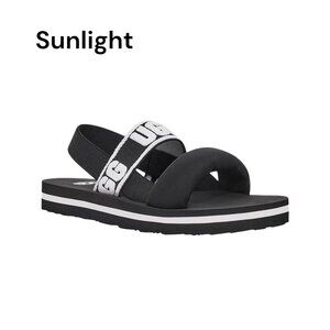 UGG  K Zuma Sling Sport Sandals Girls Size 3 Black & White